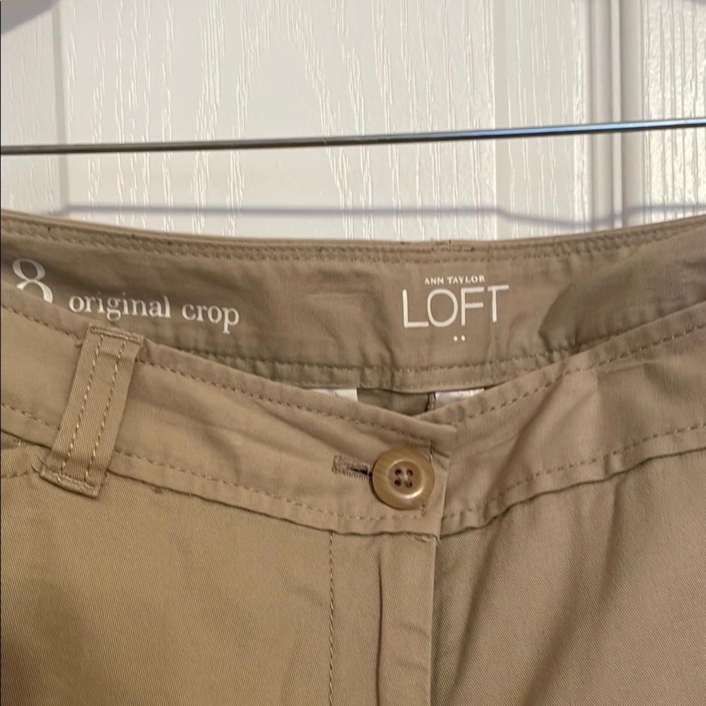 Ann Taylor LOFT Tan Original Crop Pants